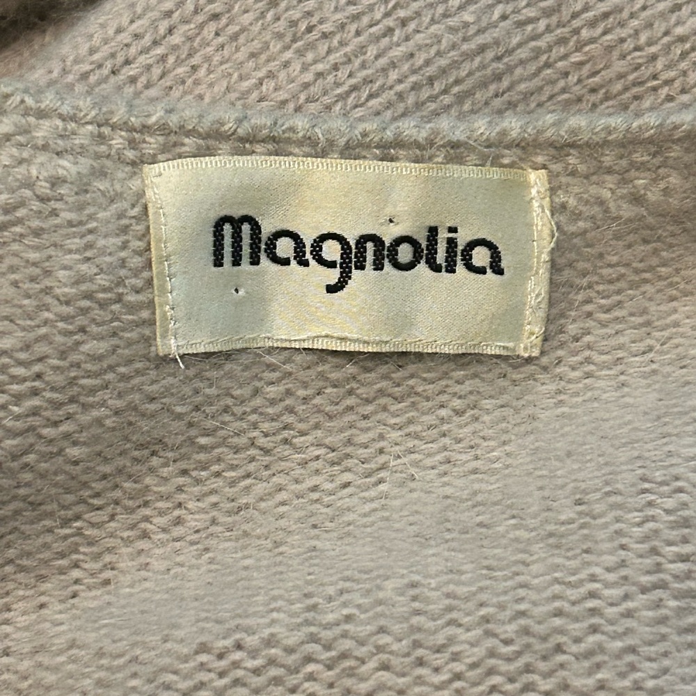 Magnolia Vintage Pearl Detail Beige/tan Lambswool Luxury Cardigan Size XL - Picture 13 of 16